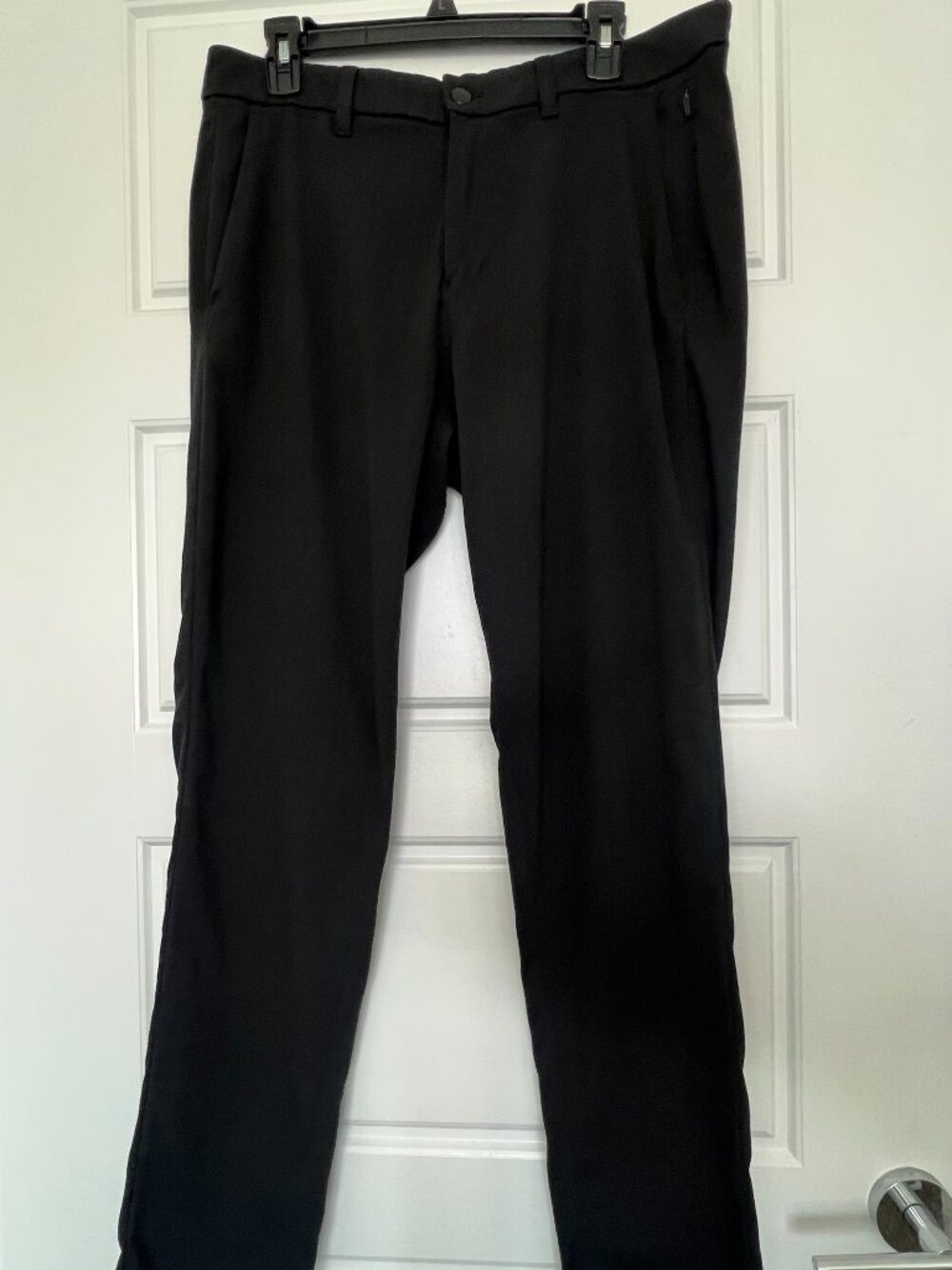 Lululemon Commission Pants ABC 34x30 Slim Fit Black Warpstreme Stretch 5 Pocket